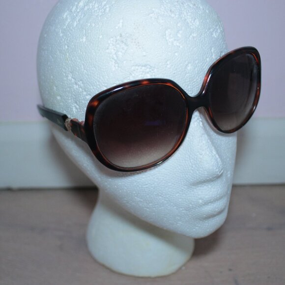 Dior Oversized Square Tortoise Acetate Sunglasses Monogram Metal Logo